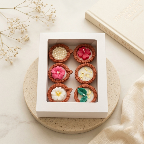 Diya Candle Gift Box — Cozywick hand-poured soy candle, made in India