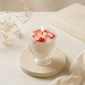 Heart Chunk Goblet Candle — Cozywick hand-poured soy candle, made in India