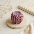 Mauve Bubble Sphere Candle — Cozywick hand-poured soy candle, made in India
