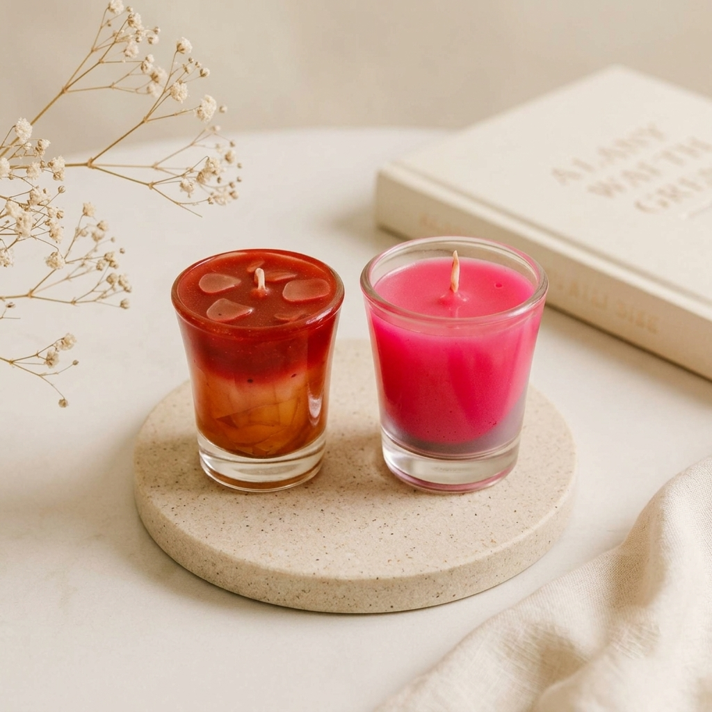 Wine & Berry Shot-Glass Candles — Cozywick hand-poured soy candle, made in India